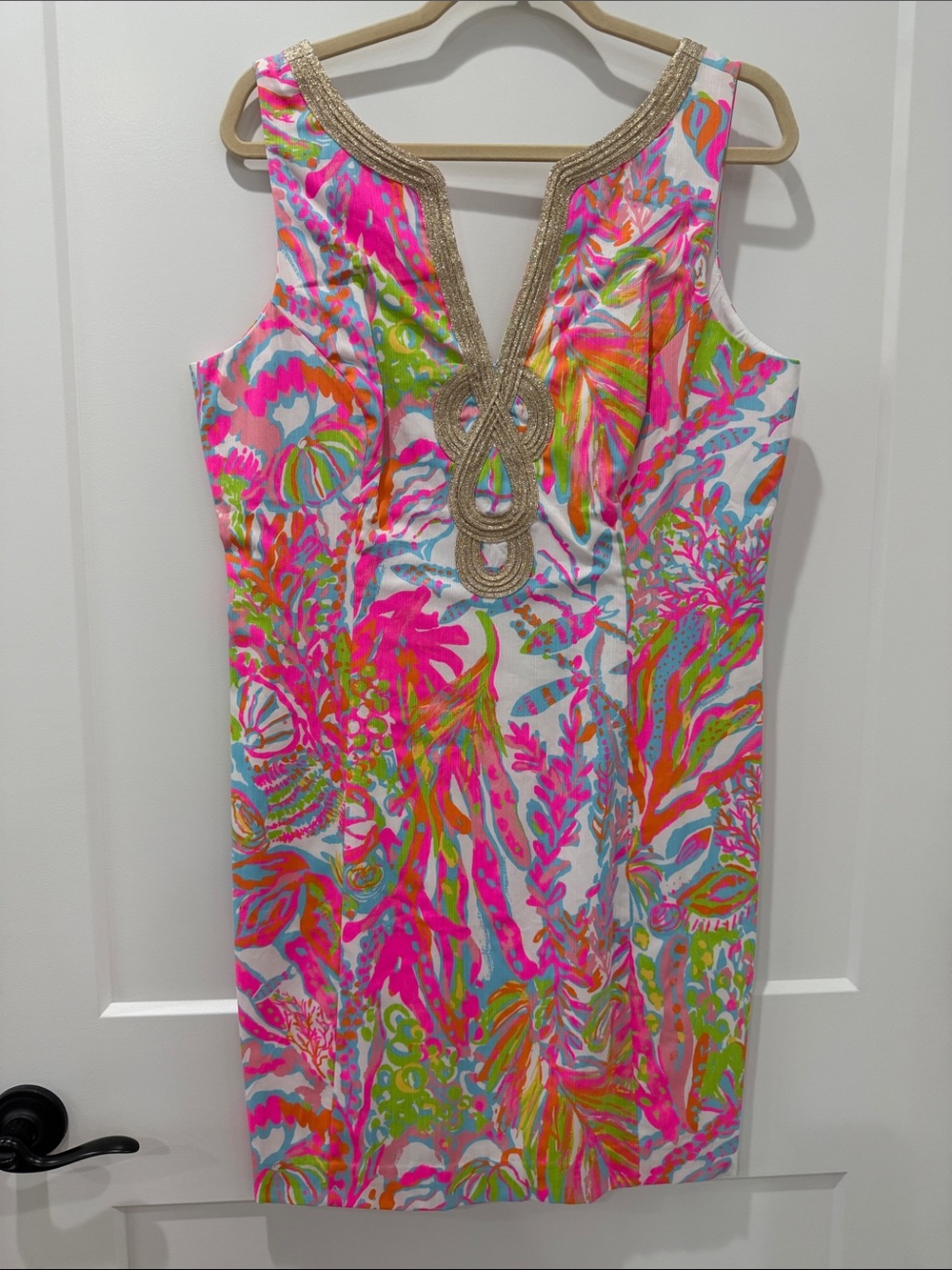 Lilly Pulitzer Scuba to Cuba Resort White Janice Shift SZ 14